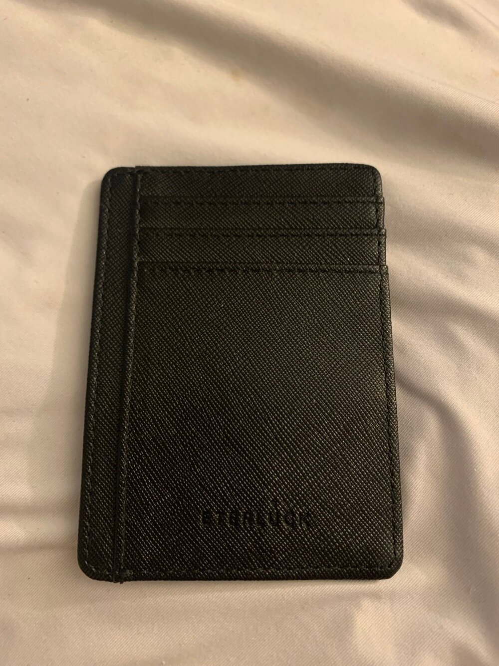 ETERLUCK Black Vegan Slim RFID Wallet Card Holder